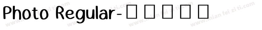 Photo Regular字体转换
